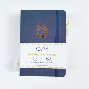 Charcoal Blue Cat on a Cloud (Heavenly Pets Series) - A5 Dot Grid 160 GSM, 192 pages Notebook by Alon Notebooks
