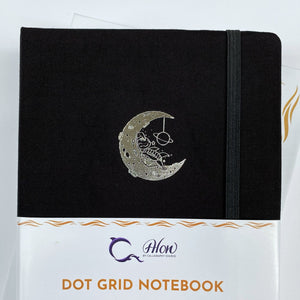 Black Moon and Turtle (Heavenly Pets Series) - A5 Dot Grid 160 GSM, 192 pages Notebook by Alon Notebooks