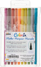 Load image into Gallery viewer, Marvy Uchida, ColorIn, 10 Piece, Brush Tip Marker Set

