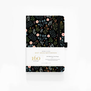 160 pages Night Garden Dot-Grid Notebook by Archer and Olive
