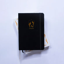 Load image into Gallery viewer, Reach for the Stars - A5 Dot Grid 160 GSM, 192 pages Notebook by Alon Notebooks (Black)
