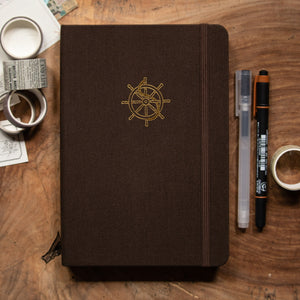 Helm (Smooth Sailing Series) - A5 Dot Grid 160 GSM, 192 pages Notebook by Alon Notebooks (Brown)