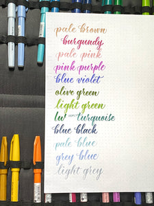 Pentel Touch Fude Pen New Colors - per piece