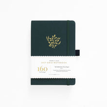 Load image into Gallery viewer, 192 pages Deep Green Dot-Grid Notebook by Archer &amp; Olive
