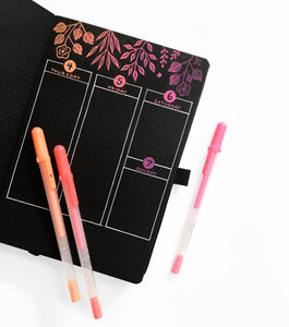 160 pages Crescent Moon Blackout Dot grid Notebook By Archer & Olive