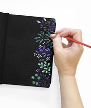 Load image into Gallery viewer, 160 pages Crescent Moon Blackout Dot grid Notebook By Archer &amp; Olive
