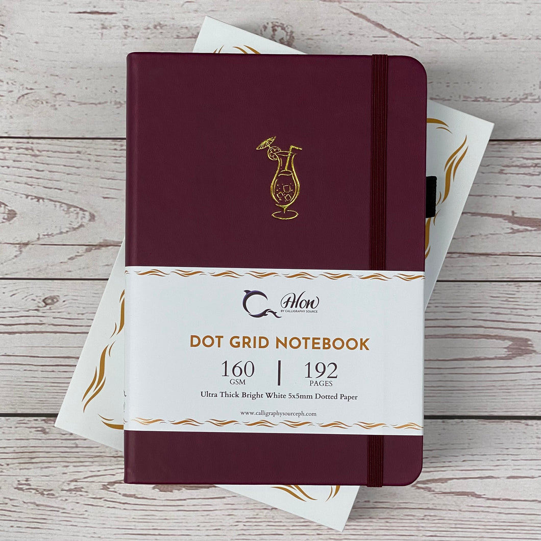 Plum “Celebrate” (Me Time Series) - A5 Dot Grid 160 GSM, 192 pages Notebook by Alon Notebooks