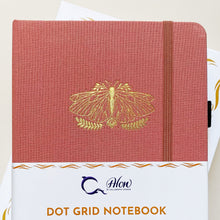 Load image into Gallery viewer, Dusty Rose Moth (Secret Garden Series) - A5 Dot Grid 160 GSM, 192 pages Notebook by Alon Notebooks
