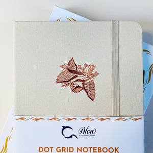 Ivory Sparrows (Secret Garden Series) - A5 Dot Grid 160 GSM, 192 pages Notebook by Alon Notebooks