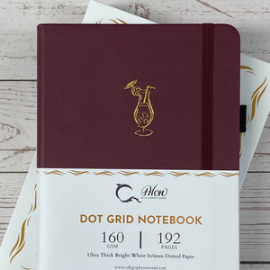 Plum “Celebrate” (Me Time Series) - A5 Dot Grid 160 GSM, 192 pages Notebook by Alon Notebooks
